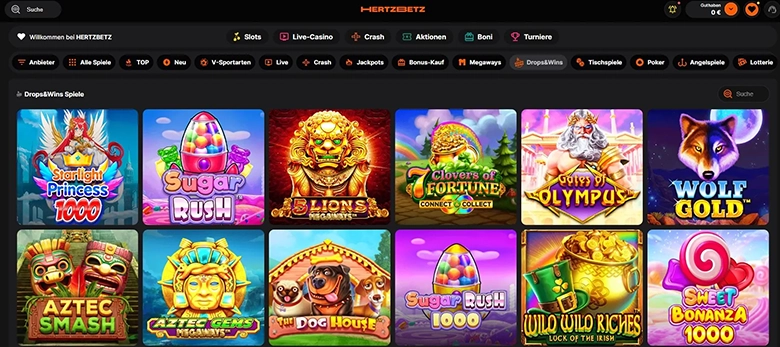 Tägliche Preise sichern mit Drops and Wins bei HertzBetz Casino