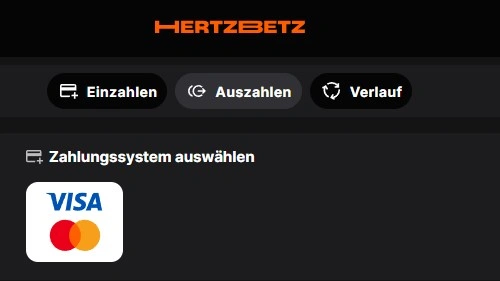Verfügbare Auszahlungsarten im Hertzbetz Casino